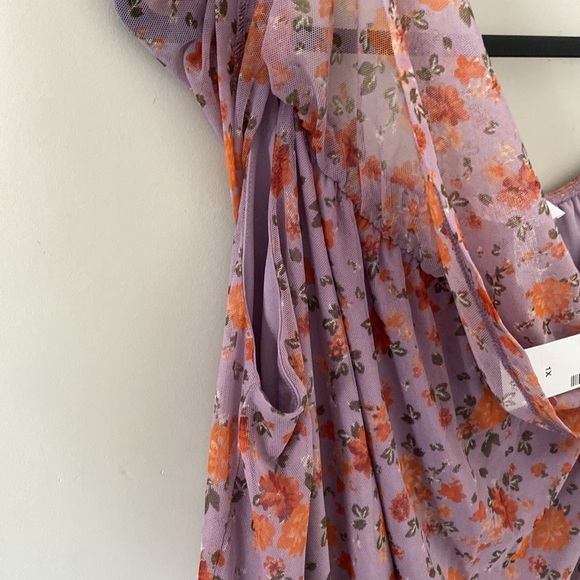 Addition Elle Printed Off-Shoulder Mesh Top - Picture 10 of 14